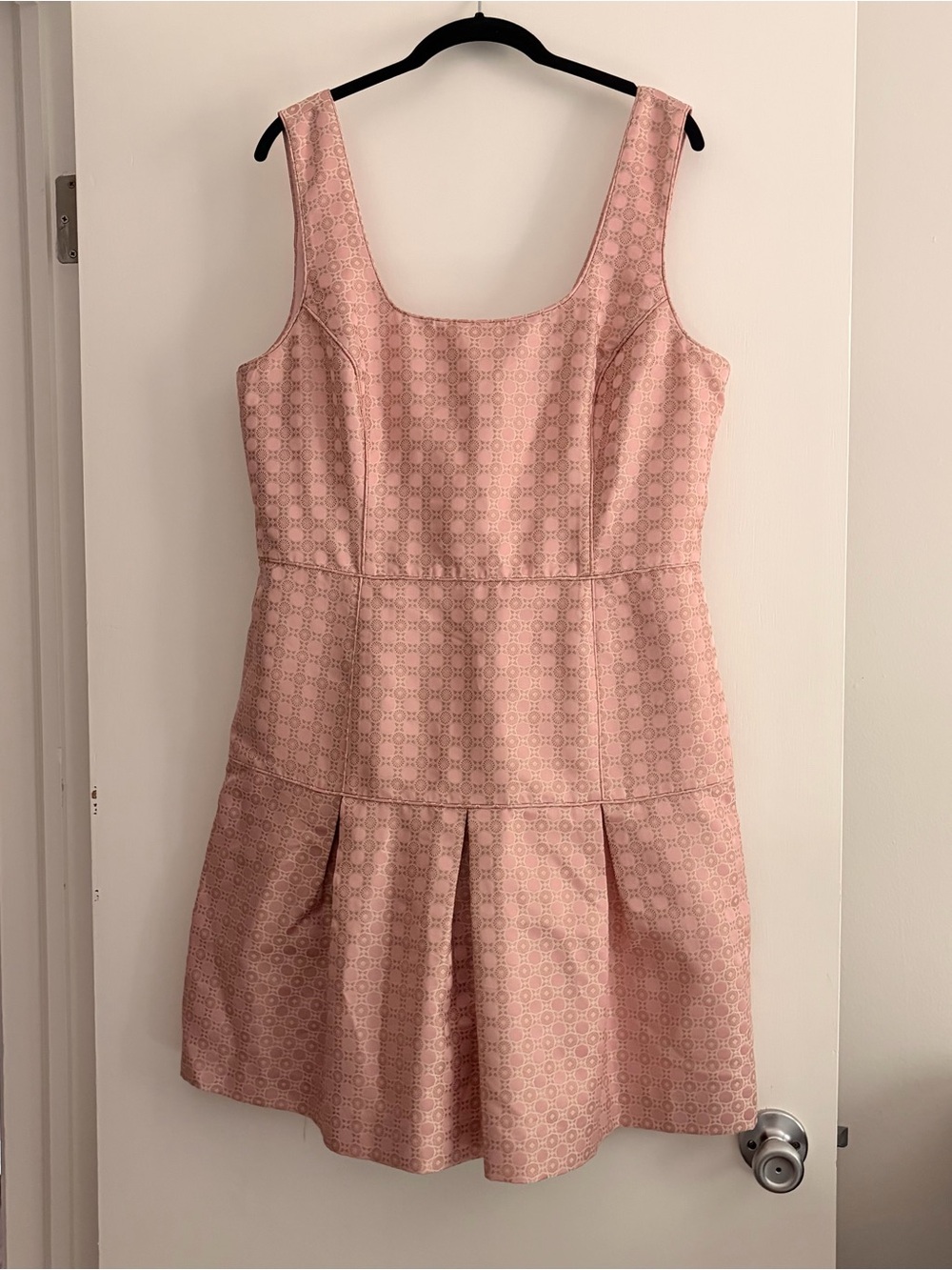 Banana Republic Blush Pink Sleeveless Patterned Fit-and-Flare Dress